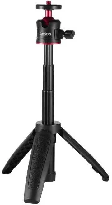 Andoer MT-08 mini stalinis trikojis su 1/4 colio laikikliu