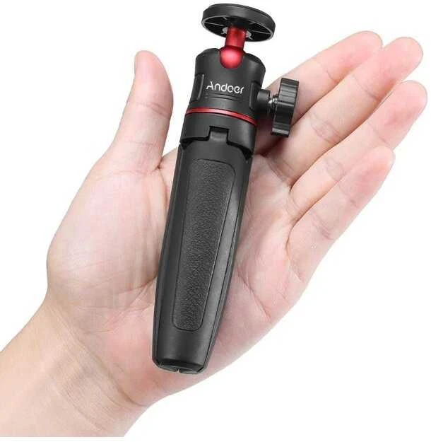 Andoer MT-08 mini stalinis trikojis su 1/4 colio laikikliu