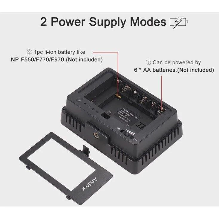Andoer W160 LED šviestuvas
