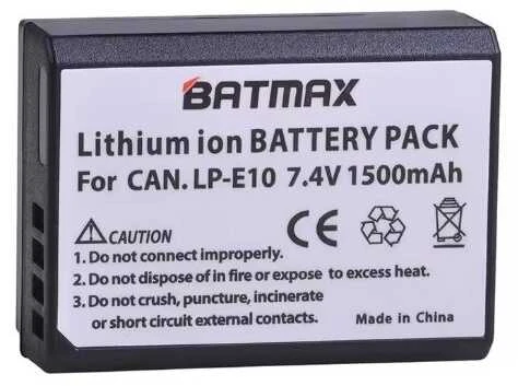 Batmax LP-E10 akumuliatorius ir kroviklis