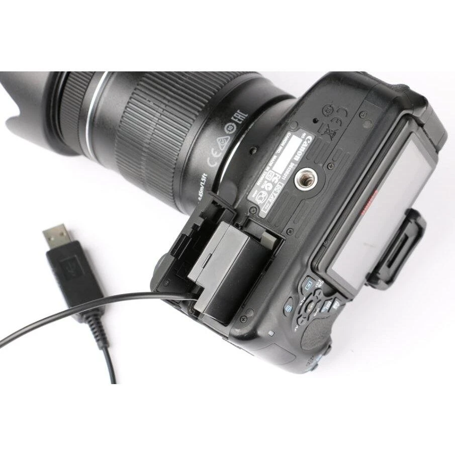 Canon LP-E8 baterijos maitinimas nuo USB
