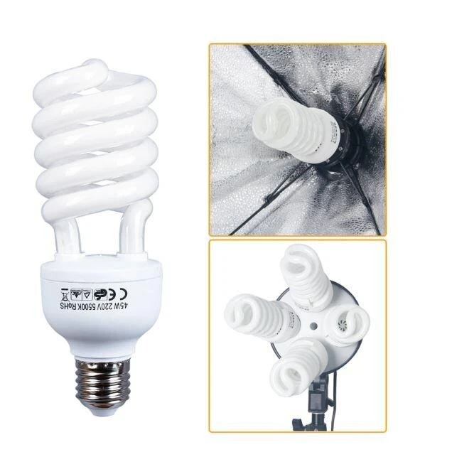 fotostudijos lempa 45 W