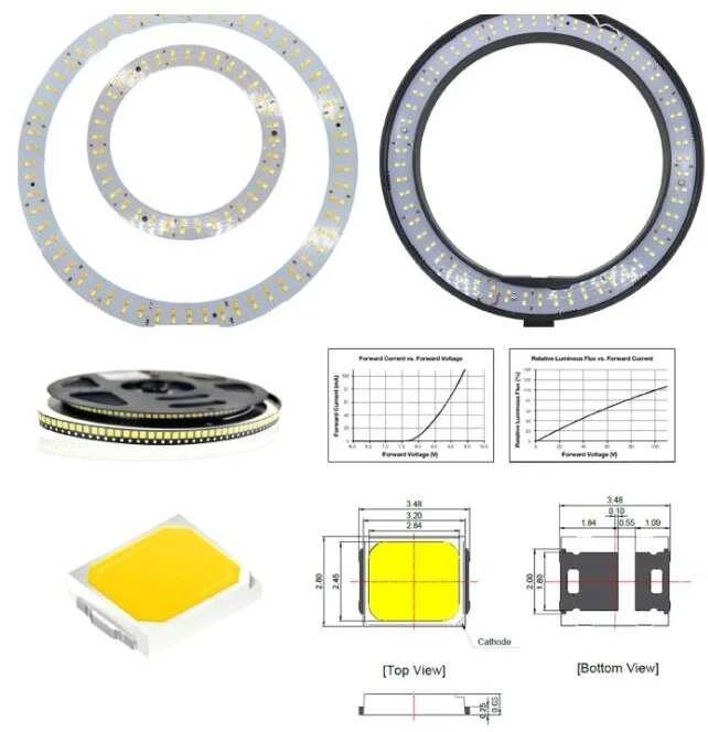 LED apšvietimo sistema ant stalo su 26 cm apšvietimo lempa