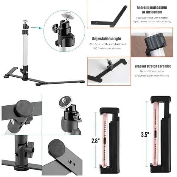 LED apšvietimo sistema ant stalo su 26 cm apšvietimo lempa