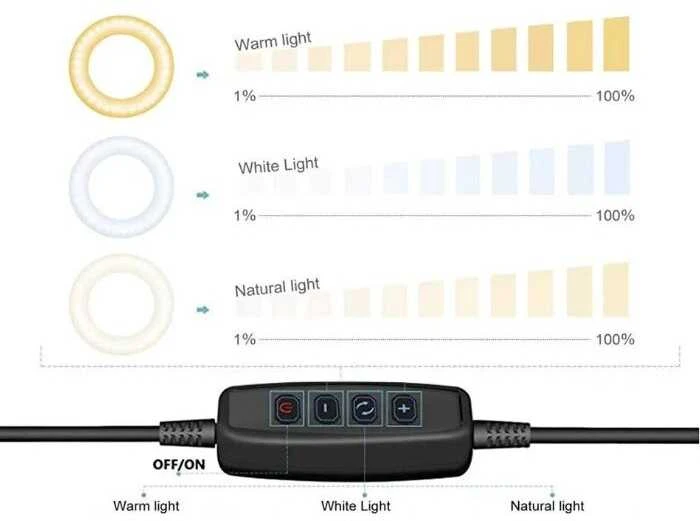 LED apšvietimo sistema ant stalo su 26 cm apšvietimo lempa