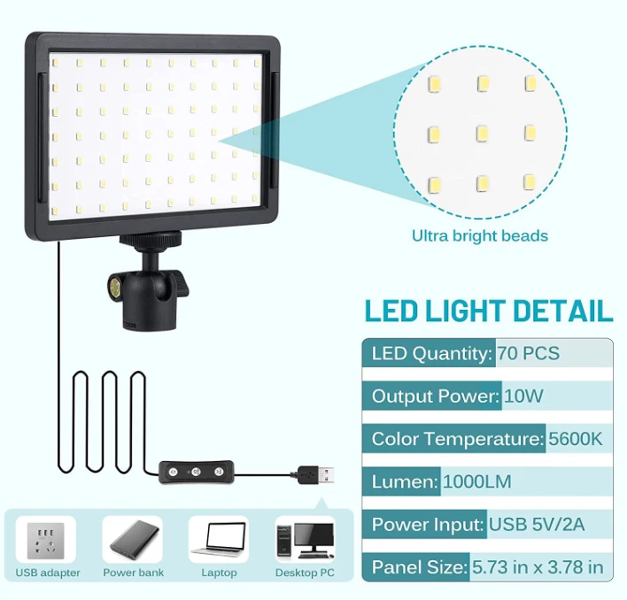 LED lempa su stovu 2 vnt rinkinyje su RGB filtrais