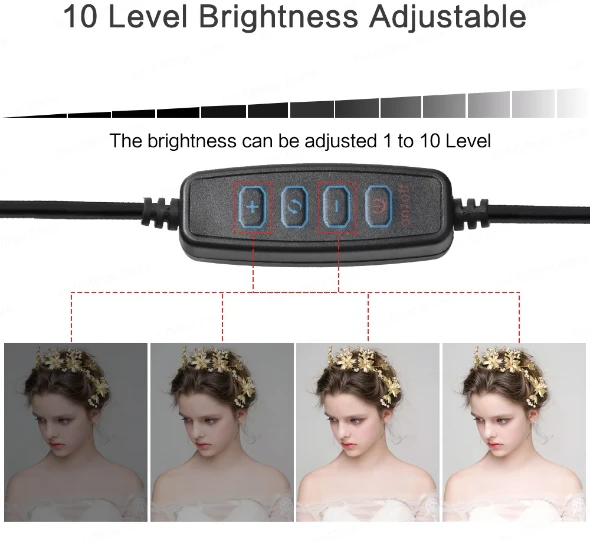 LED lempa, žiedas 16cm, su nedideliu trikoju