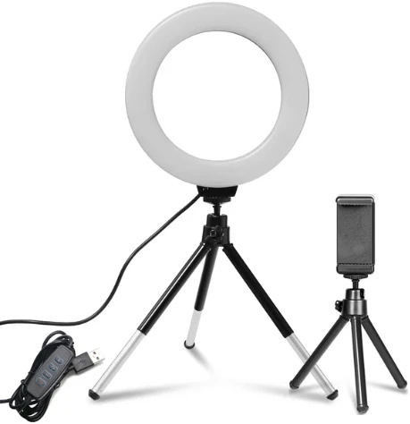 LED lempa, žiedas 16cm, su nedideliu trikoju