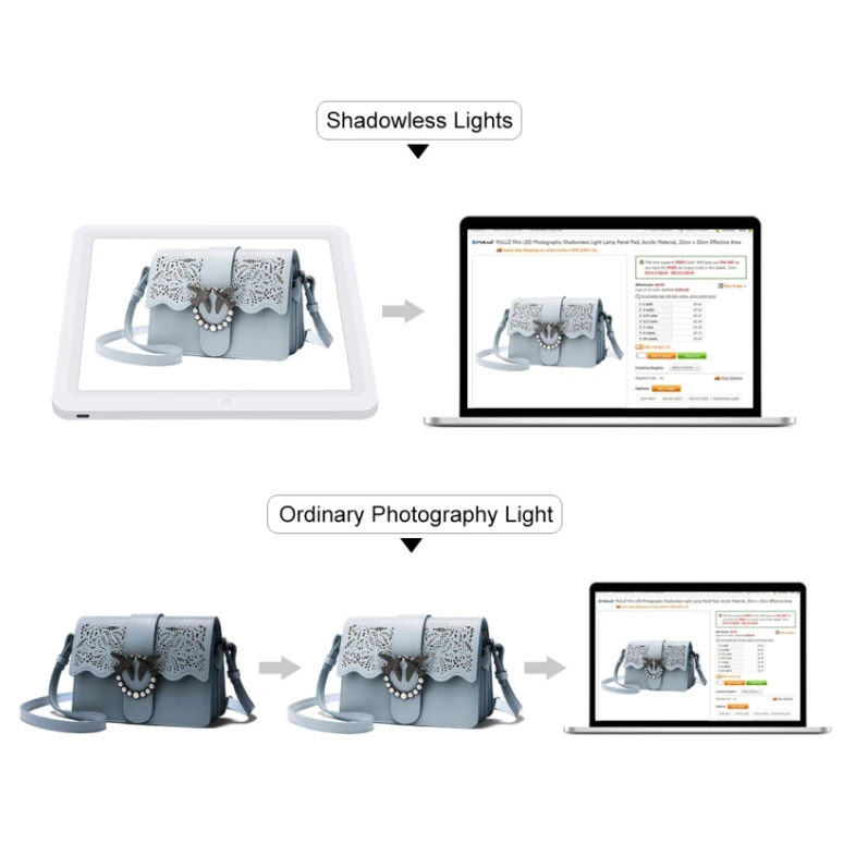 LED padėklas daiktų fotografavimui 29cm