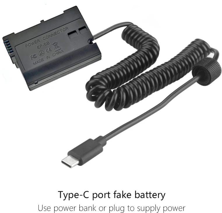 Nikon EN-EL15 baterijos atskiras maitinimas nuo 220 V arba USB