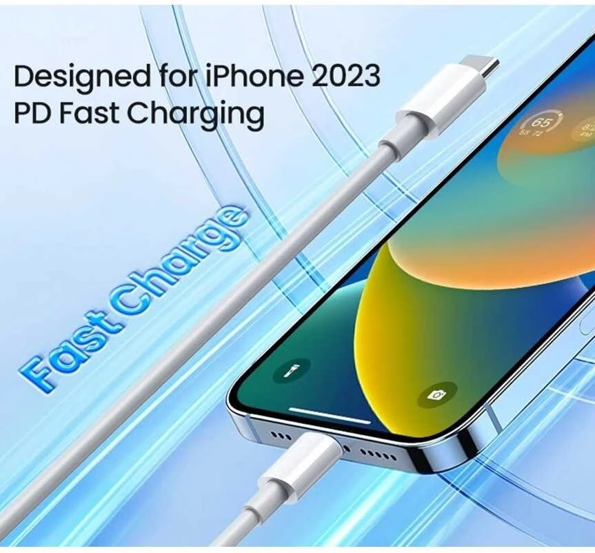 PD 60W C tipo ir C tipo kabelis skirtas iPhone 15 Pro Max USB-C greito įkrovimo OTG duomenų laidui,