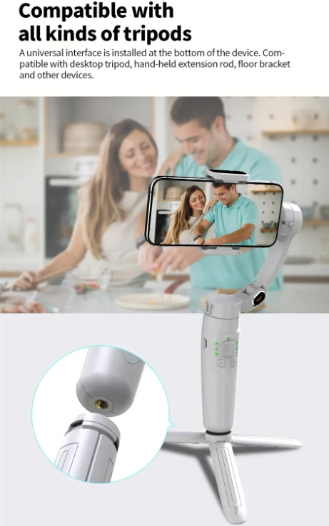 Rankinis „Gimbal“ 3 ašių stabilizatorius telefonams
