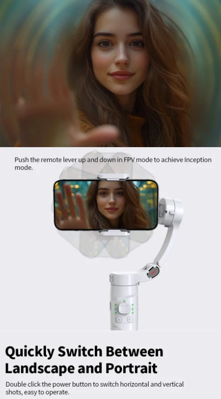 Rankinis „Gimbal“ 3 ašių stabilizatorius telefonams