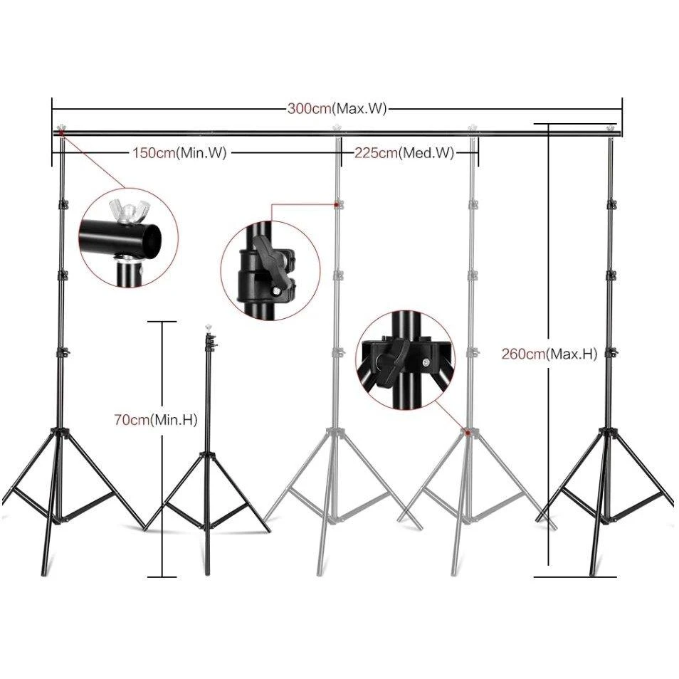 studijos fono laikikliai (be fono) 2,6 m x3 m