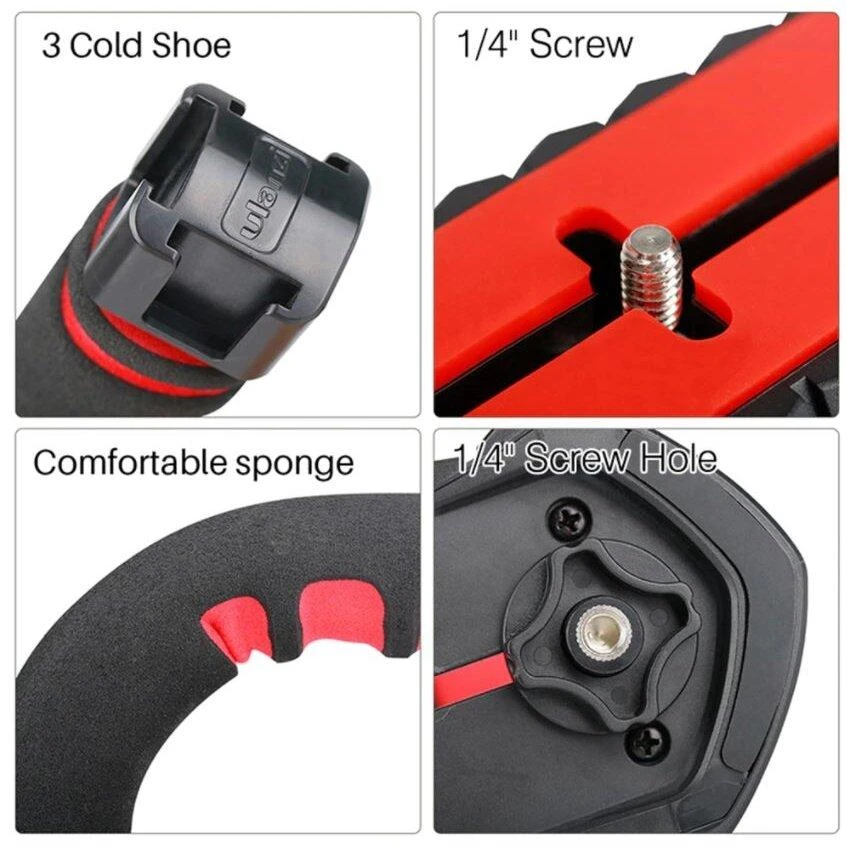 Ulanzi U-Grip PRO U formos laikiklis vaizdo rankenos rankinis stabilizatorius