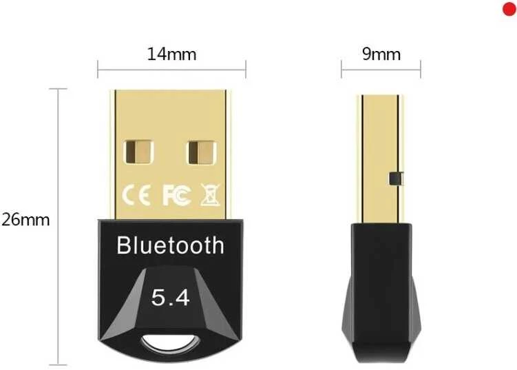 USB Bluetooth 5.4 Adapteris Mini USB imtuvas Siųstuvas Belaidei Pelei, Klaviatūrai ir pan