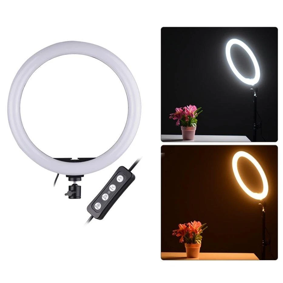 žiedinė LED lempa su valdikliu 20 cm