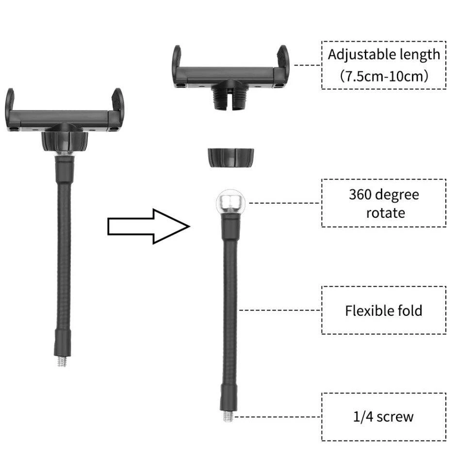 žiedinė LED lempa su valdikliu 26 cm