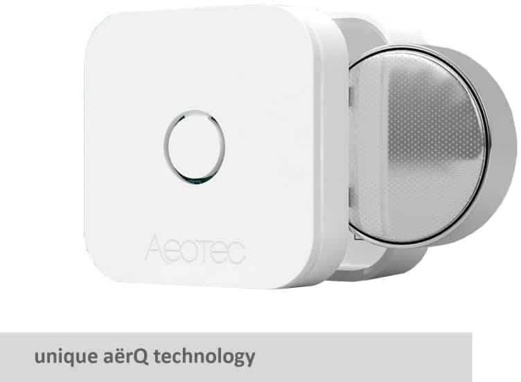 „Aeotec aërQ“ temperatūros ir drėgmės jutiklis, „Z-Wave Plus“ | AEOTEC | Temperatūros ir drėgmės jutiklis | aërQ