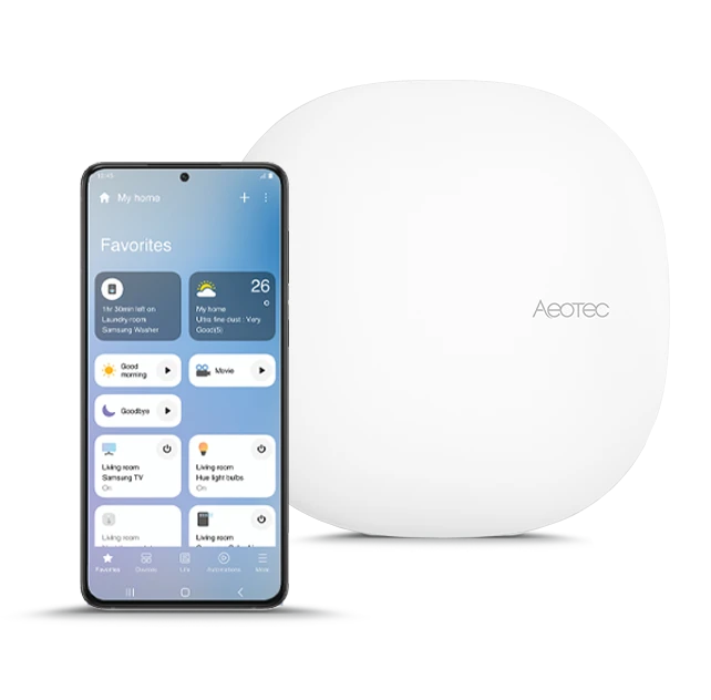 Aeotec išmaniųjų namų šakotukas – veikia kaip „SmartThings“ šakotukas, ES, Z-Wave, Zigbee 3.0, WiFi | AEOTEC | Išmaniųjų namų šakotukas | GP-AEOHUBV3EU | Z-Wave, Zigbee 3.0, WiFi