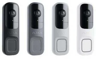 Ajax DoorBell išmanusis durų skambutis su PIR sensoriumi ir AI, juodas