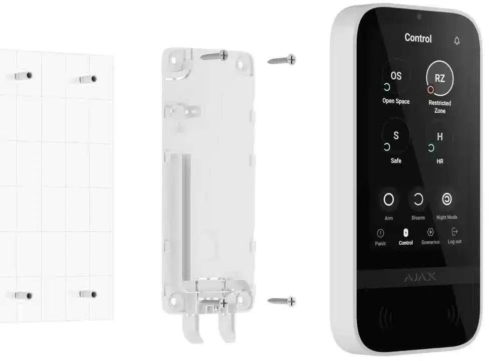Signalizacijos Klaviatūra Ajax Keypad TouchScreen ASP, Baltos spalvos