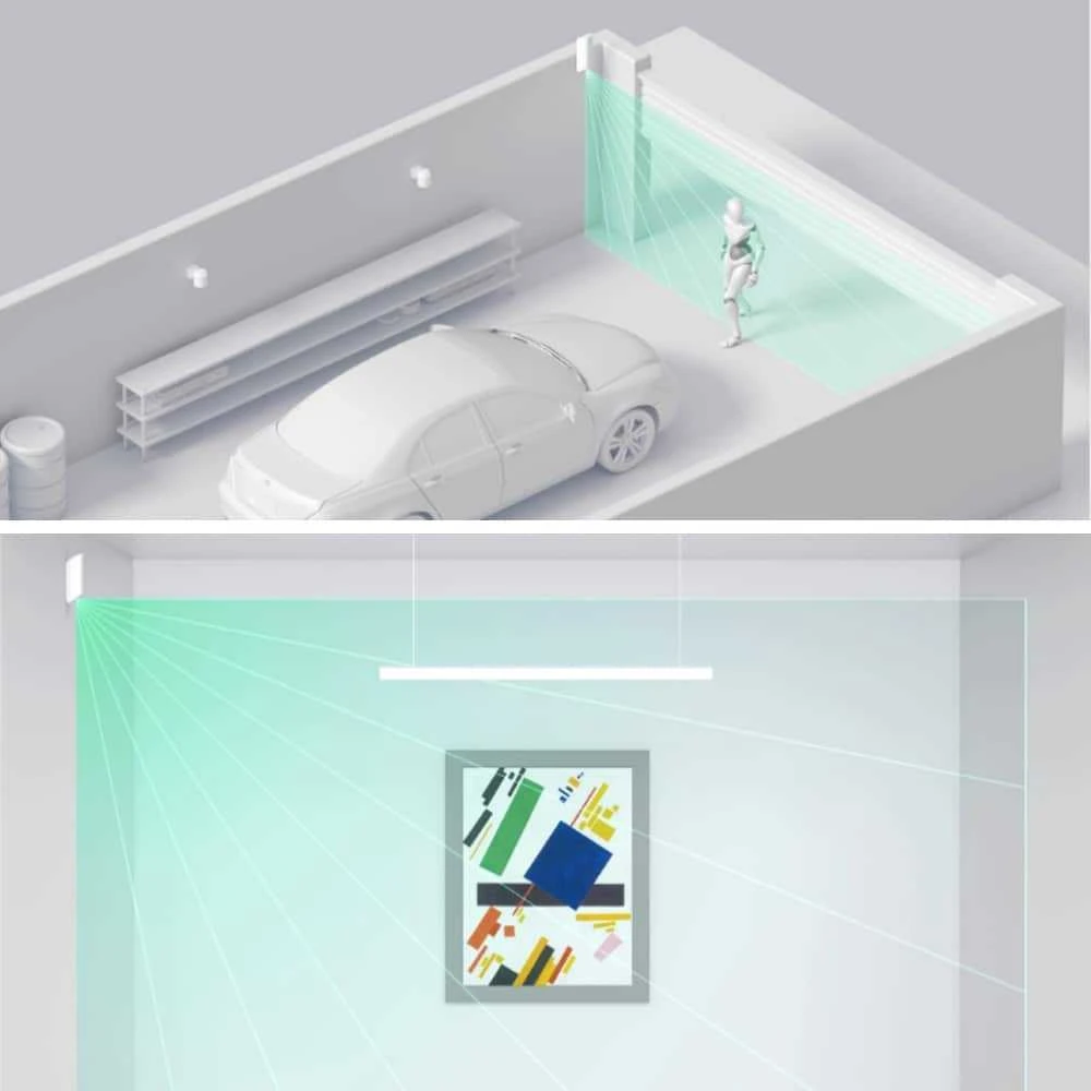 Ajax MotionProtect Curtain baltas užuolaidinis detektorius (vidaus sąlygoms)