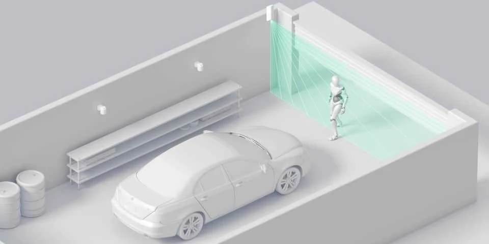 Ajax MotionProtect Curtain juodas užuolaidinis detektorius (vidaus sąlygoms)