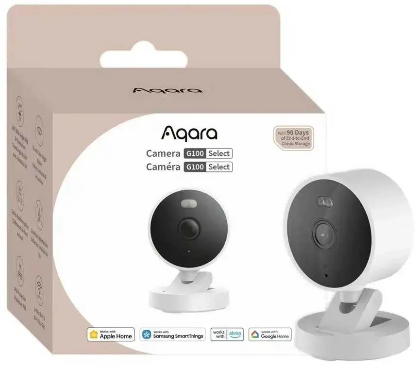 Aqara G100 2K išmanioji kamera IP65, balta (CH-C08D)