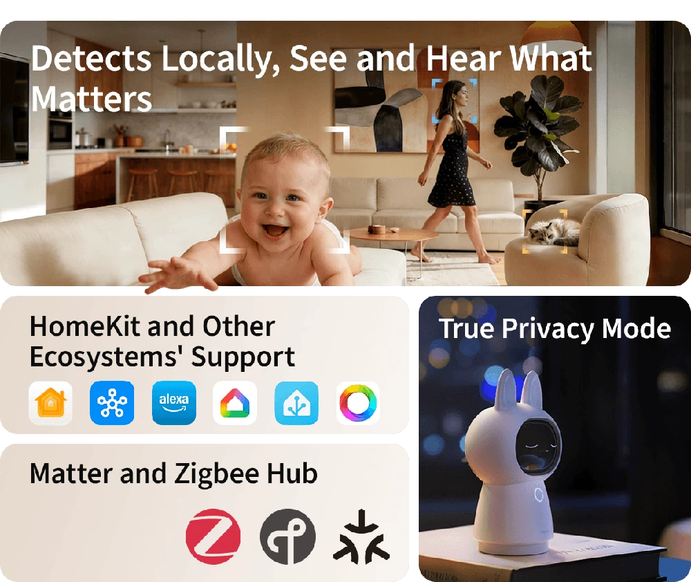 Maršrutizatorius Aqara Kameros šakotuvas G350 Select | IP kamera | 4K, „Wi-Fi“, „Matter 1.5“, „Zigbee“ / „Thread“, „Bluetooth“