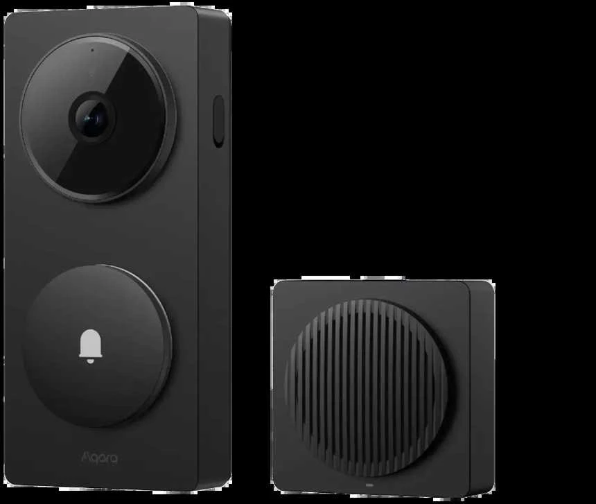 Aqara G410 Select Durų skambutis centralė veikia su Apple HomeKit, Zigbee, Matter, juoda