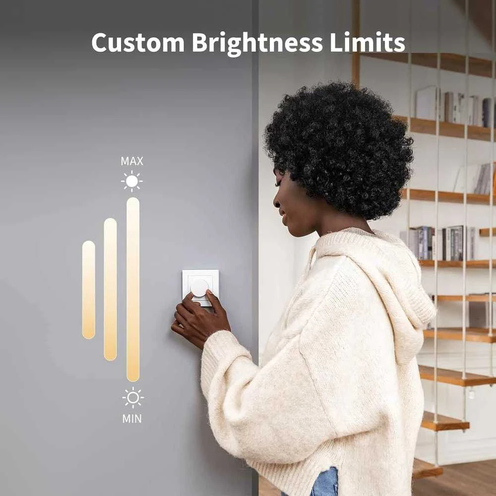Aqara H2 Dimmer Switch išmanusis Zigbee ir Thread 1 kanalo Šviesos reguliatorius baltas