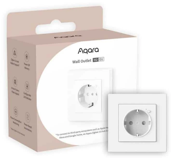 Aqara H2 Išmanus 4 mygtukų 2 kanalų zigbee, Thread jungiklis (WS-K08D)