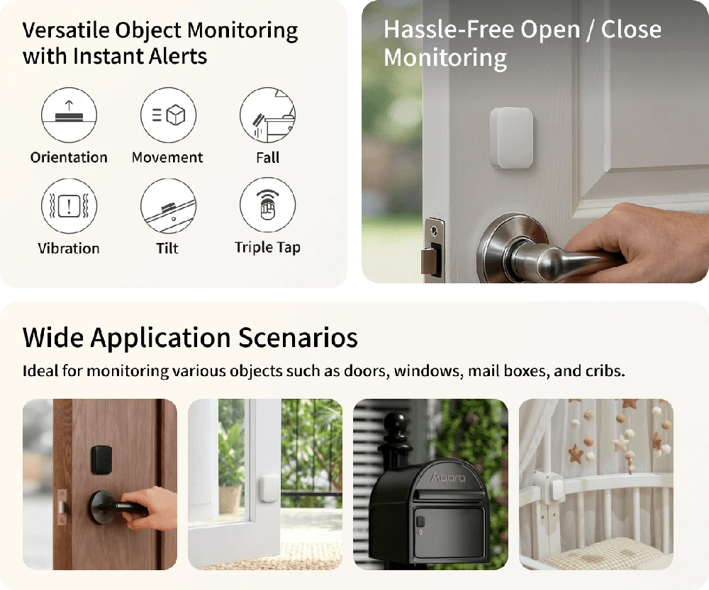 Aqara P100 Kit Multi-state daugiapakopis Zigbee, Thred sensorius, pilkas