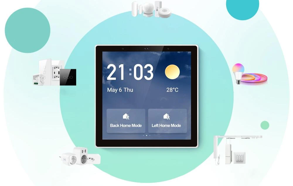 Avatto T6E panelė Wi-Fi Bluetooth Zigbee centralė valdiklis TUYA