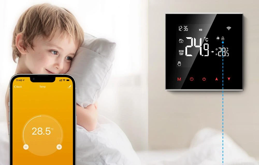 Avatto ZWT100 Zigbee termostatas katilo valdiklis 3A TUYA