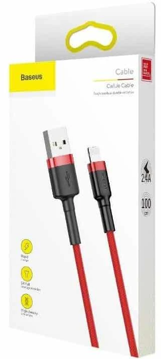 Baseus Cafule kabelis USB - Lightning 2A 3m - Raudonas