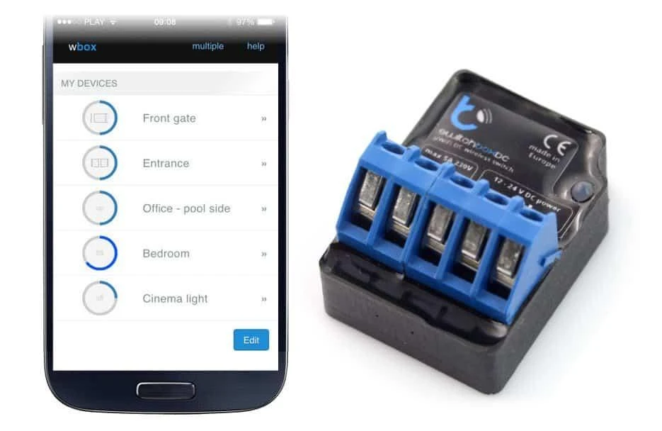 Blebox SwitchBox DC - WiFi jungiklis