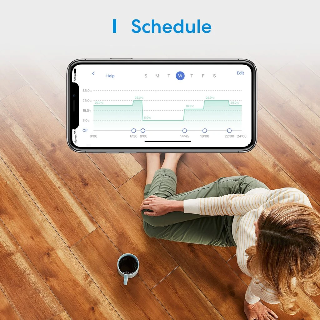 Meross MTS200 Wi-Fi termostatas veikia su Apple Homekit, SmartThings aprašymas - Prekės nuotrauka