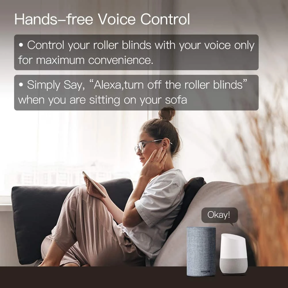 Moes MS-108WR WiFi RF roletų užuolaidų išmanusis modulis elektriniam varikliui Tuya / Smart life aprašymas - Prekės nuotrauka