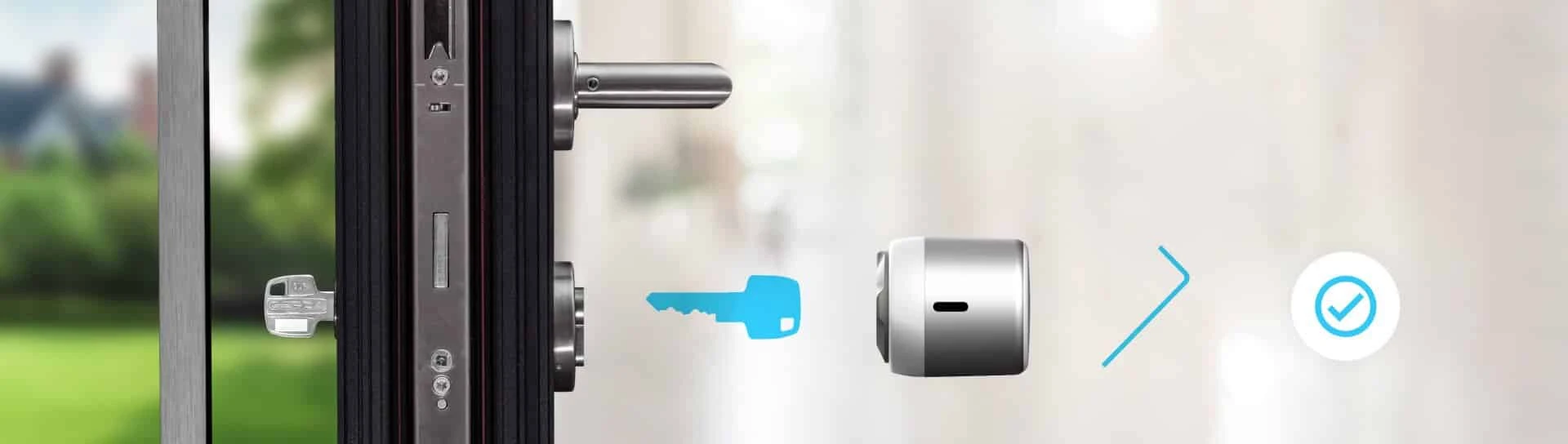 Tedee PRO išmanioji Bluetooth spyna, Gold aprašymas - Prekės nuotrauka