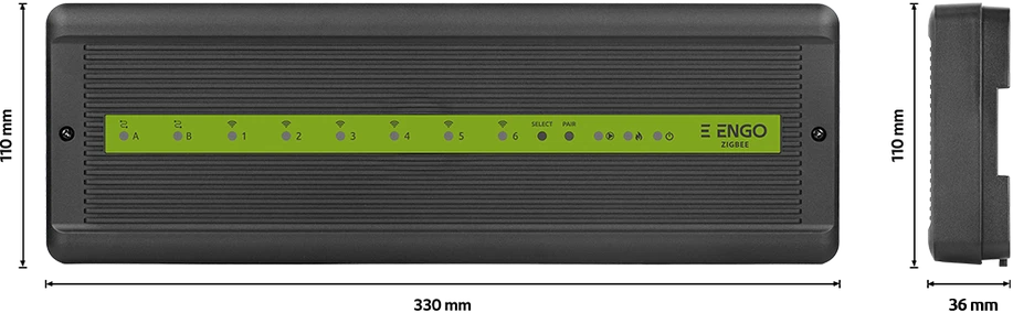 Engo Controls vadības bloks ZigBee 6 bezvadu zonām + 2 vadu zonām, 230V