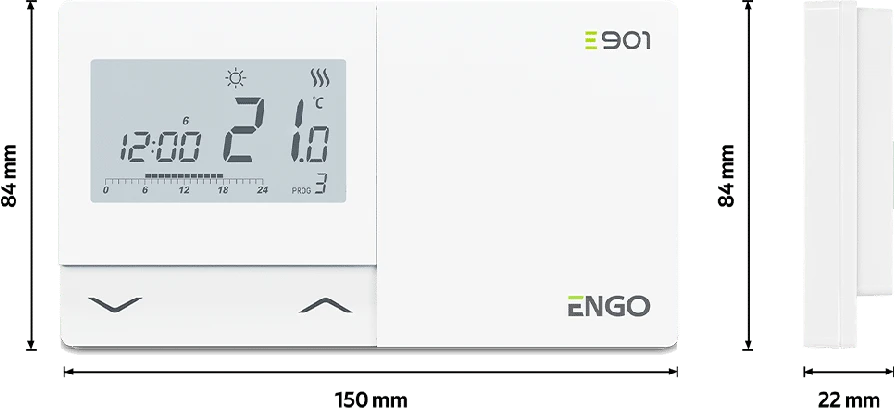 Engo programmējams vadu termostats E901