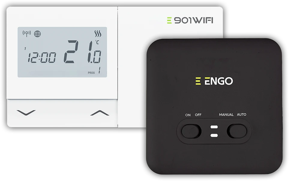 Engo Controls ENGO E901RF WiFi belaidis programuojamas termoreguliatorius