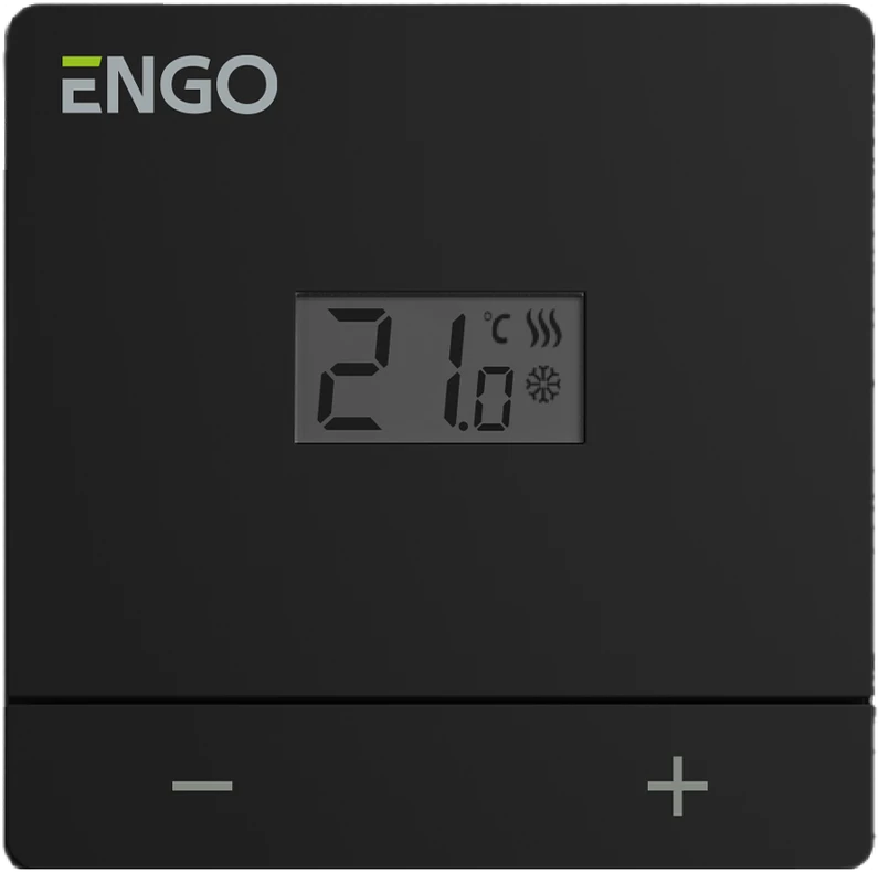 Engo Controls Engo EASY laidinis termostatas 230V, juodas