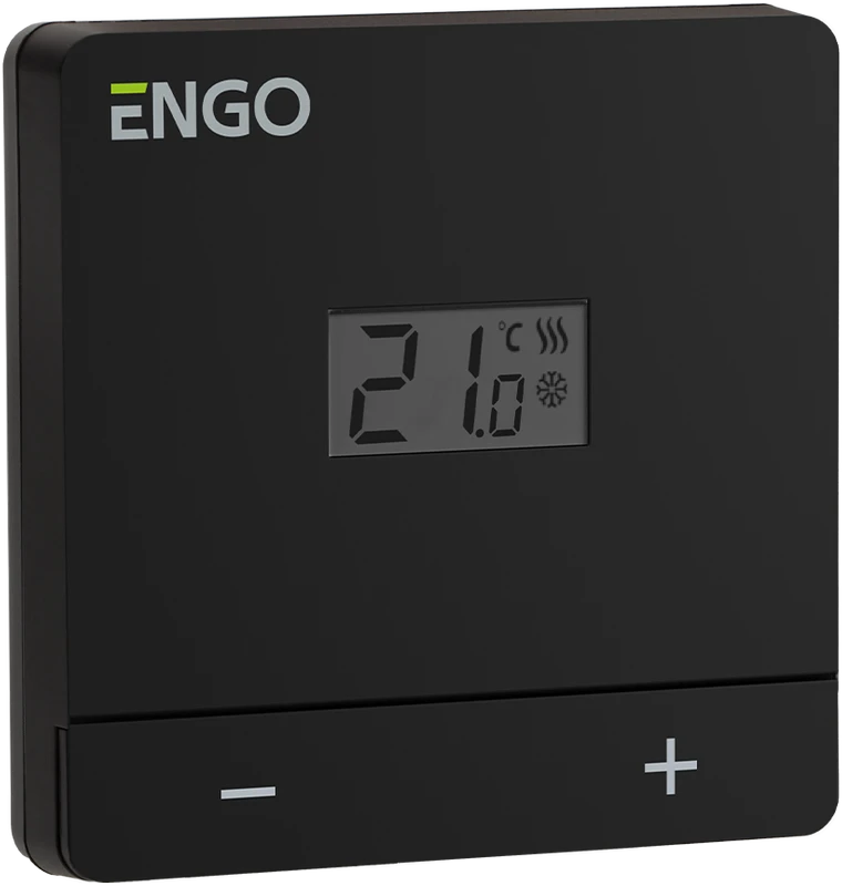 Engo Controls Engo EASY laidinis termostatas 230V, juodas