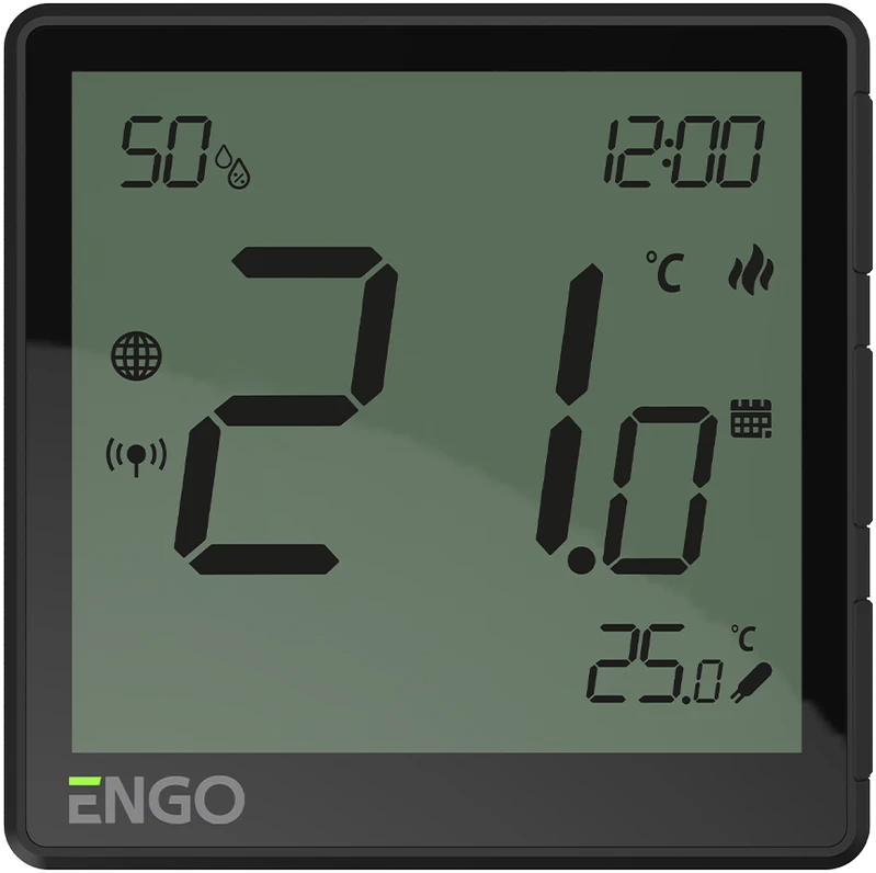 Engo Controls Engo EONE-230B Zigbee laidinis termostatas, juodas