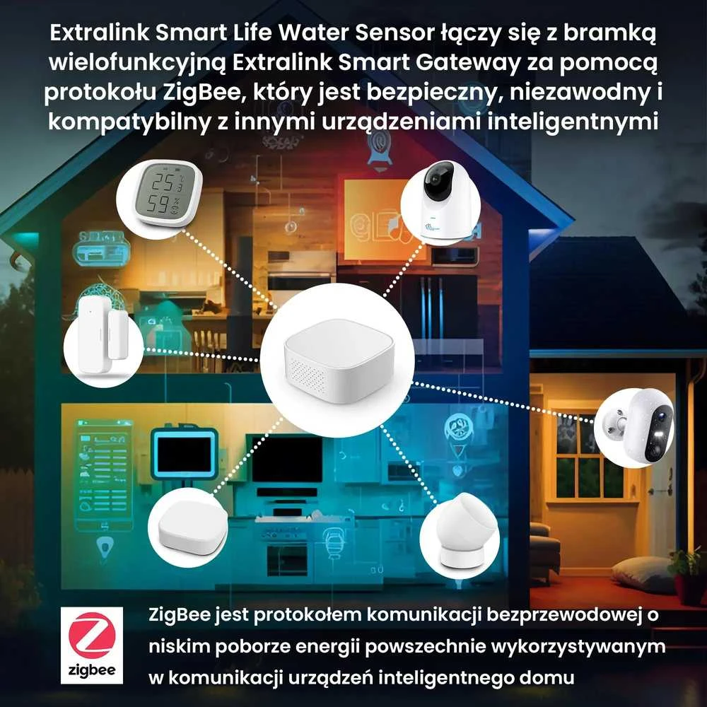 Išmanių namų ZigBee valdymo stotelė, balta, TUYA, Smart Life, Extralink