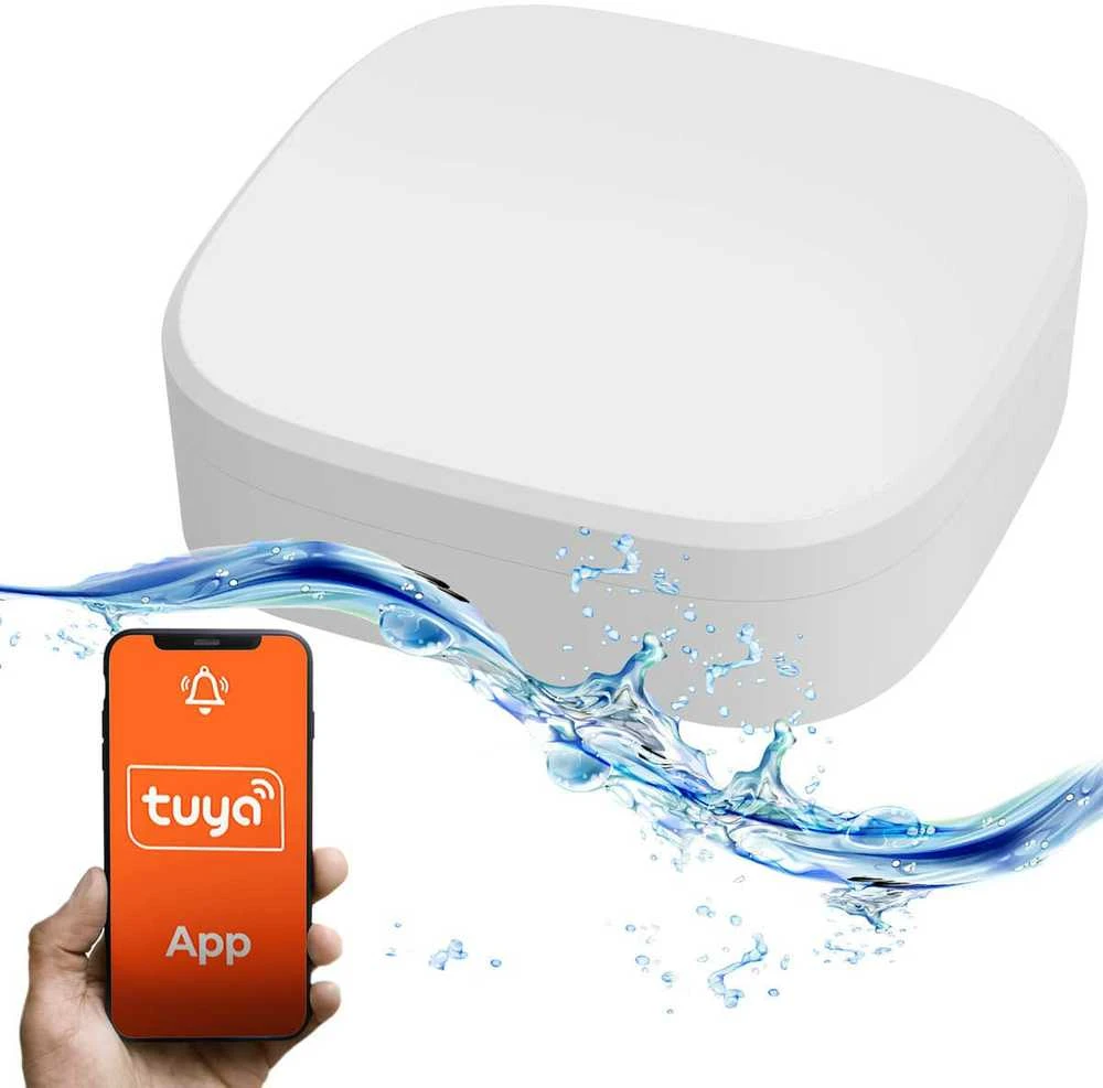 Išmanusis bevielis patalpos vandens nuotėkio jutiklis, ZigBee, baltas, TUYA, Smart Life, Extralink