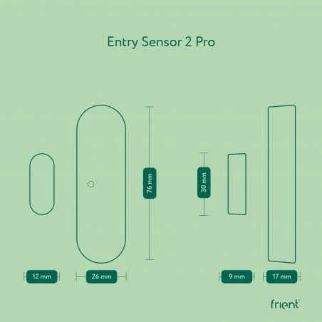 Frient Entry Sensor 2 Pro Zigbee išmanusis magnetinis durų/langų sensorius